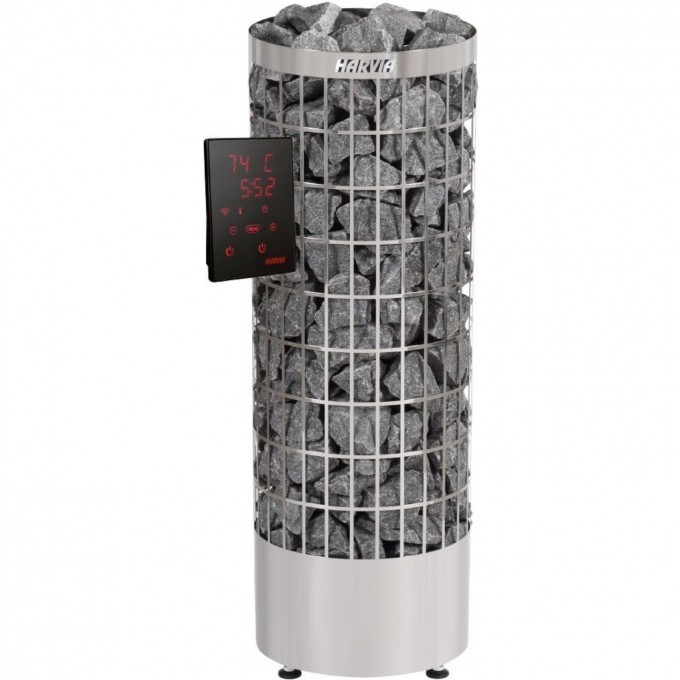 Электрическая печь HARVIA CILINDRO PC70XW WIFI STEEL (с выносным пультом в комплекте) HPC704XW Электрическая печь HARVIA CILINDRO PC70XW WIFI STEEL (с выносным пультом в комплекте) HPC704XW